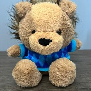 Animal Adventure Wondershop Light Brown Lion with Blue Argyle Sweater Plush